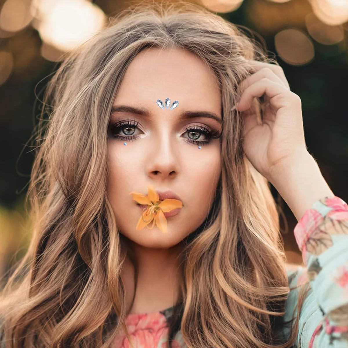 

3pcs Resin Rhinestone Sticker 3 Sheets White Style Stereoscopic Colored Petals Diy Craft Decoration For Car Mobile Laptop