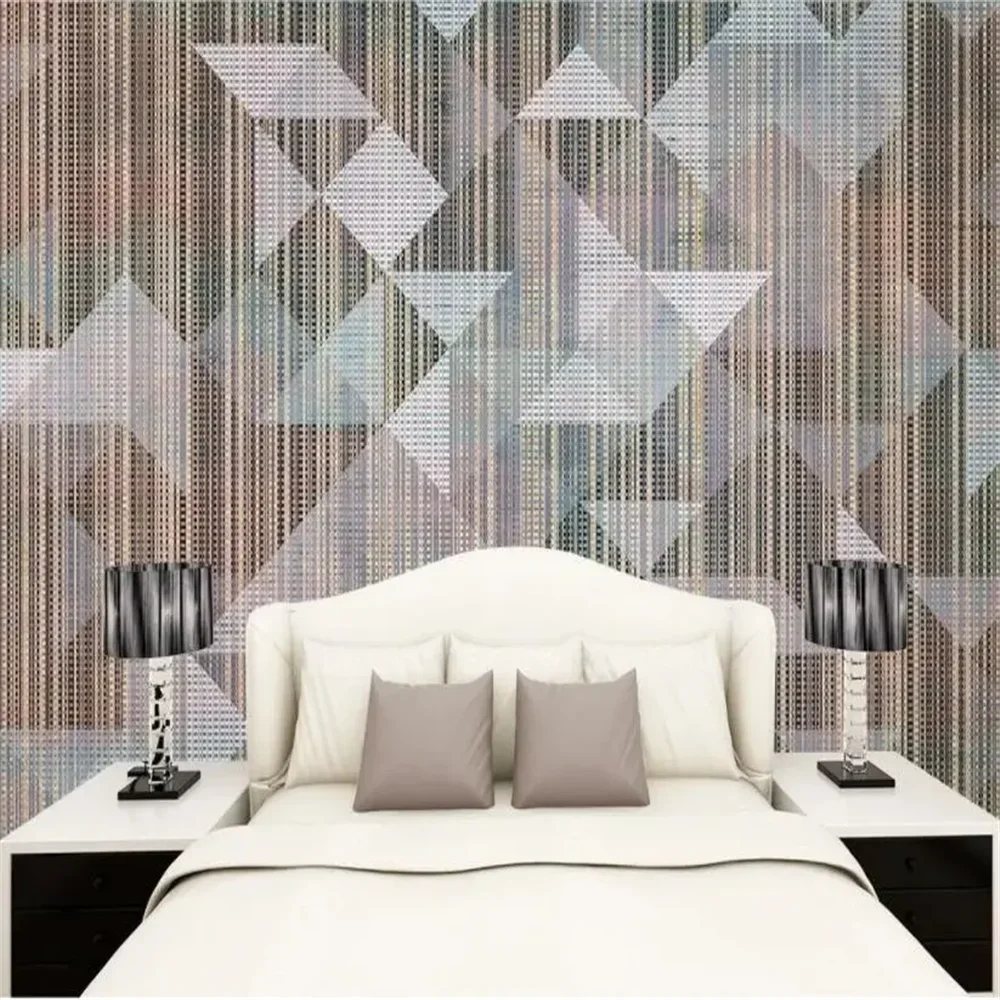 

Экологичные обои с простым геометрическим вертикальным узором для спальни, 3D-наклейки для декора стен