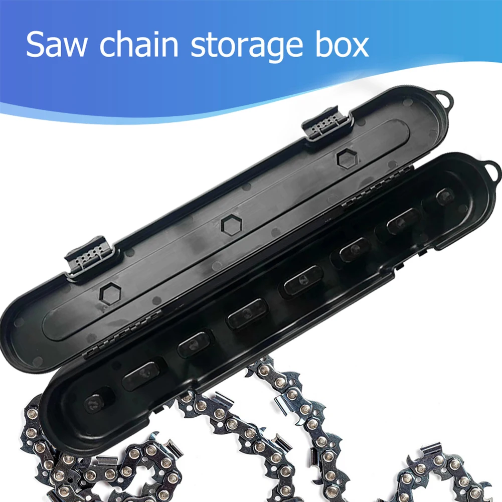 Portable Lightweight Chainsaw Chain Storage Case For 10in 16in 18in 20in Large Capacity Space Saving Plastic Material