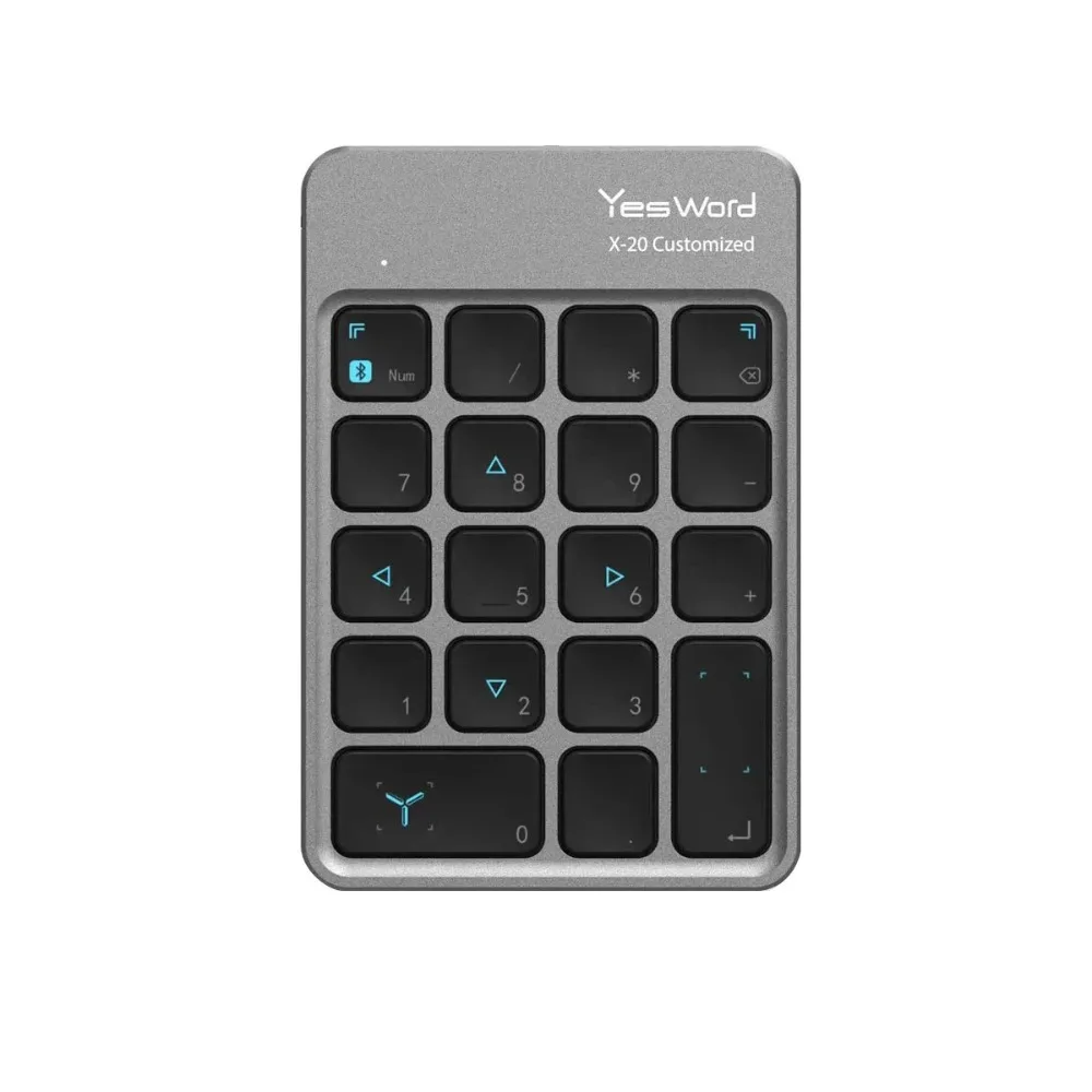 

YesWord X-20 Bluetooth Keyboard Ultra-thin Custom Multifunction Keypad Support Ipad Mac and Windows Gifts Office Pc Accessories