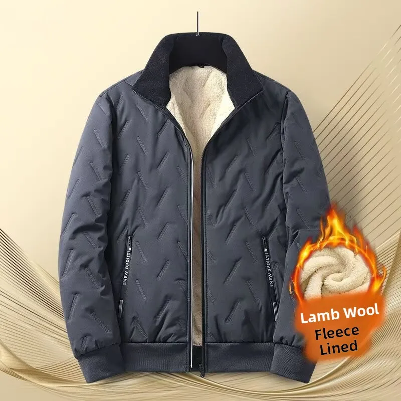 

Thiened Fce Work Jaet Men's ort Sle Lamb Velvet Cotton Coat Warm Versatile Youth Casual Faion Chinese Brand