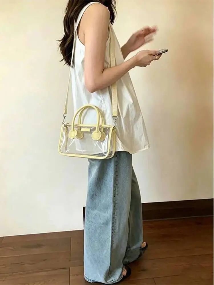 

Transparent Jelly Crossbody For Women 2026 New Simple Match Large Atmosphere Go To Work Small Carry Bag Ultra Fire