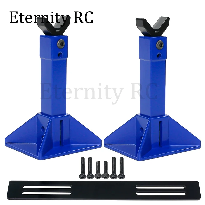 Metal Height Adjustable Jack Stand for 1/8 1/10 RC Crawler Axial SCX10 Traxxas TRX4 D90 - Simulation Car Holder Decoration