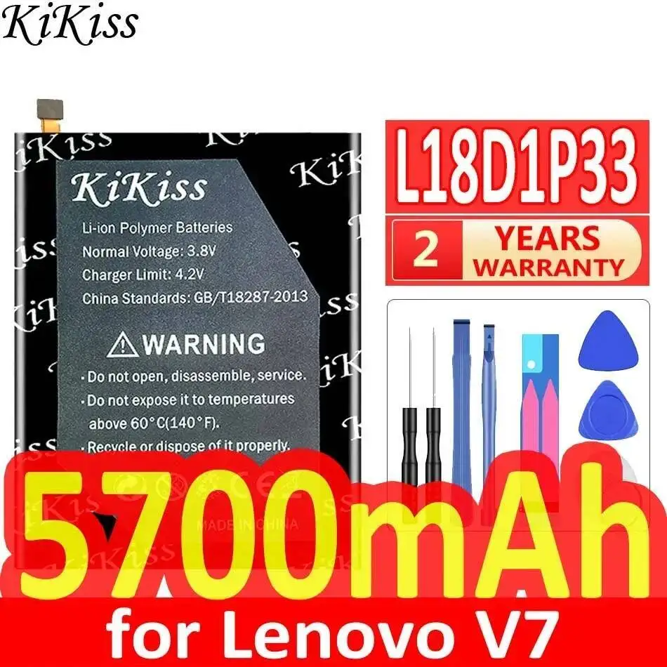 

Mobile Phone Battery For Lenovo V7 Stable Safe L18D1P33 5700Mah