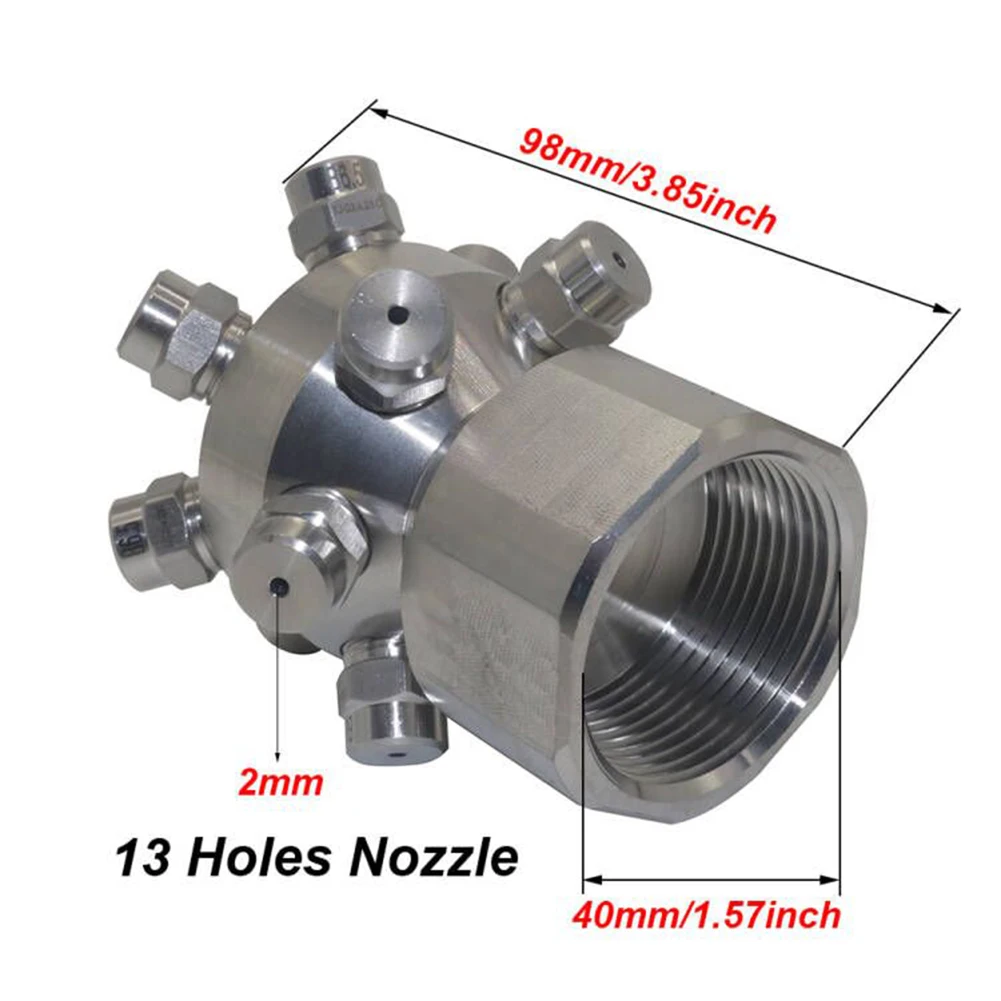 Stainless Steel Industrial Tank Cleaning Nozzle Multi-head Atomizing Linear Nozzle Washing Nozzle Bottle Cleaning Head