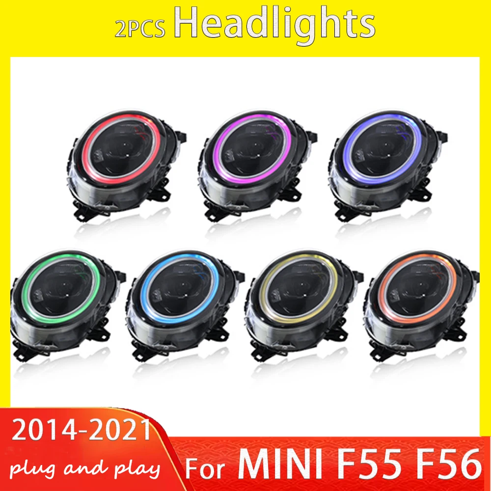 Car Styling Headlights for MINI F56 F55 F57 LED Headlight 2014-2021 Head Lamp DRL Signal Projector Lens Automotive Accessories