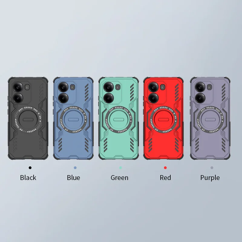 حافظة لهاتف Xiaomi Poco X7 Pro 5G غطاء خلفي مدرع مغناطيسي لهاتف Poko Poxo Pocco Little X 7 Pro X7Pro حماية الكاميرا