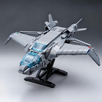 Military Space JET Fighter MOC-Star-ship Quinjet SpaceShip Battle-Plane Model Toys Figure Boys Building Blocks Bricks Gift