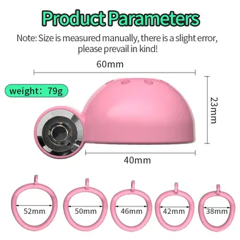 ABS klec cudnosti s 5 kroužky na penis, sexuální hračka pro dospělé, penis, otroctví, uretrální zámek s plug, mužský paroháč, erotická hračka pro páry, BDSM hračka 8 nejlepší prodej sissy v kleci - №1