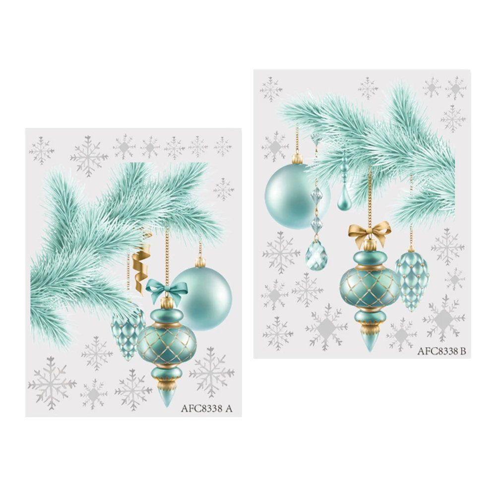 

2 Sets Xmas Snowflake Wall Sticker Christmas Decals Holiday Window Clings Decorations