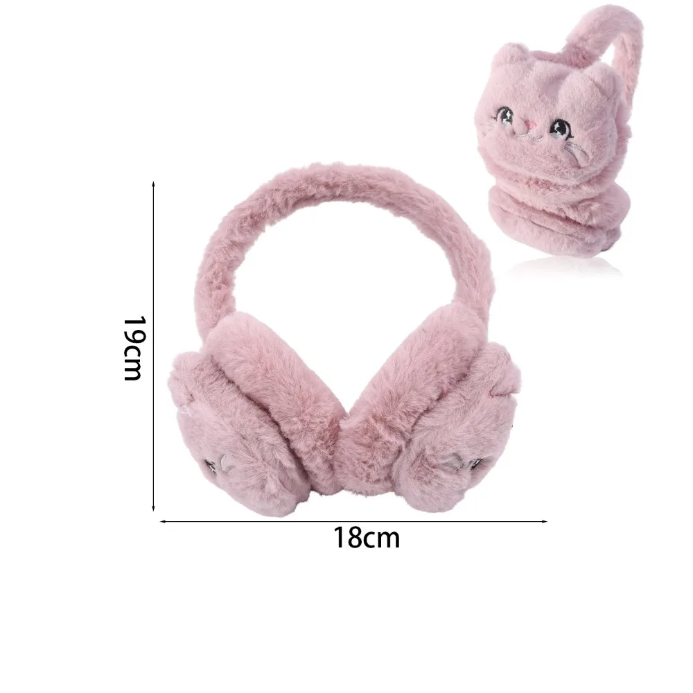 Cute Cartoon Cat Earflap Thicken Coldproof Ear Cover Warm Soft Ear Protection Headband for Women Girls