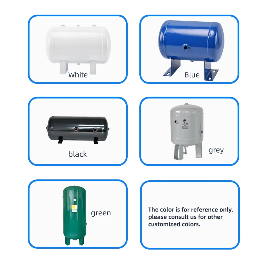 ASME Custom Aluminum/Stainless Steel Compressor Tank Small Horizontal Vacuum Buffer Pressure Air Reservoir Tank