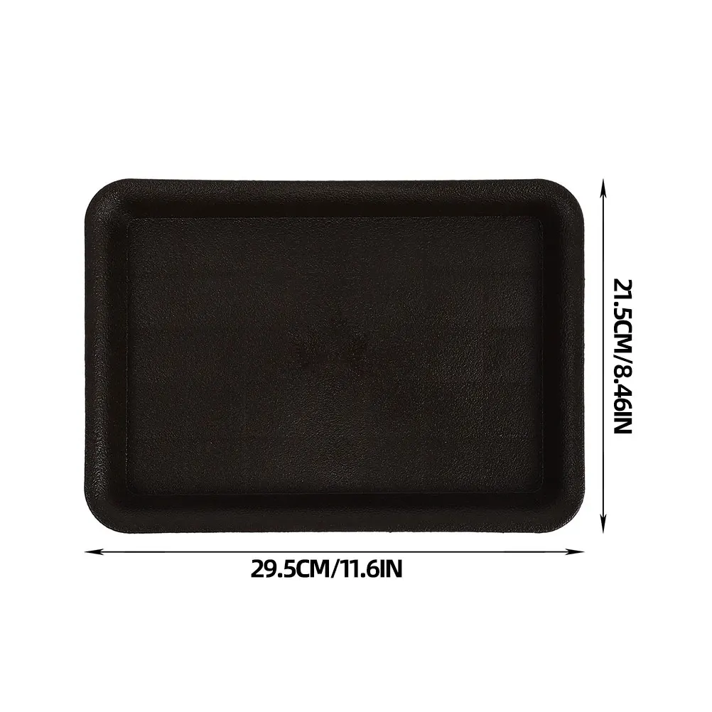 

4Pcs Resin Plastic Plant Saucers Rectangular Flowerpot Trays Durable Pot Base Water Trays Suitable Modern Style Planter Dish