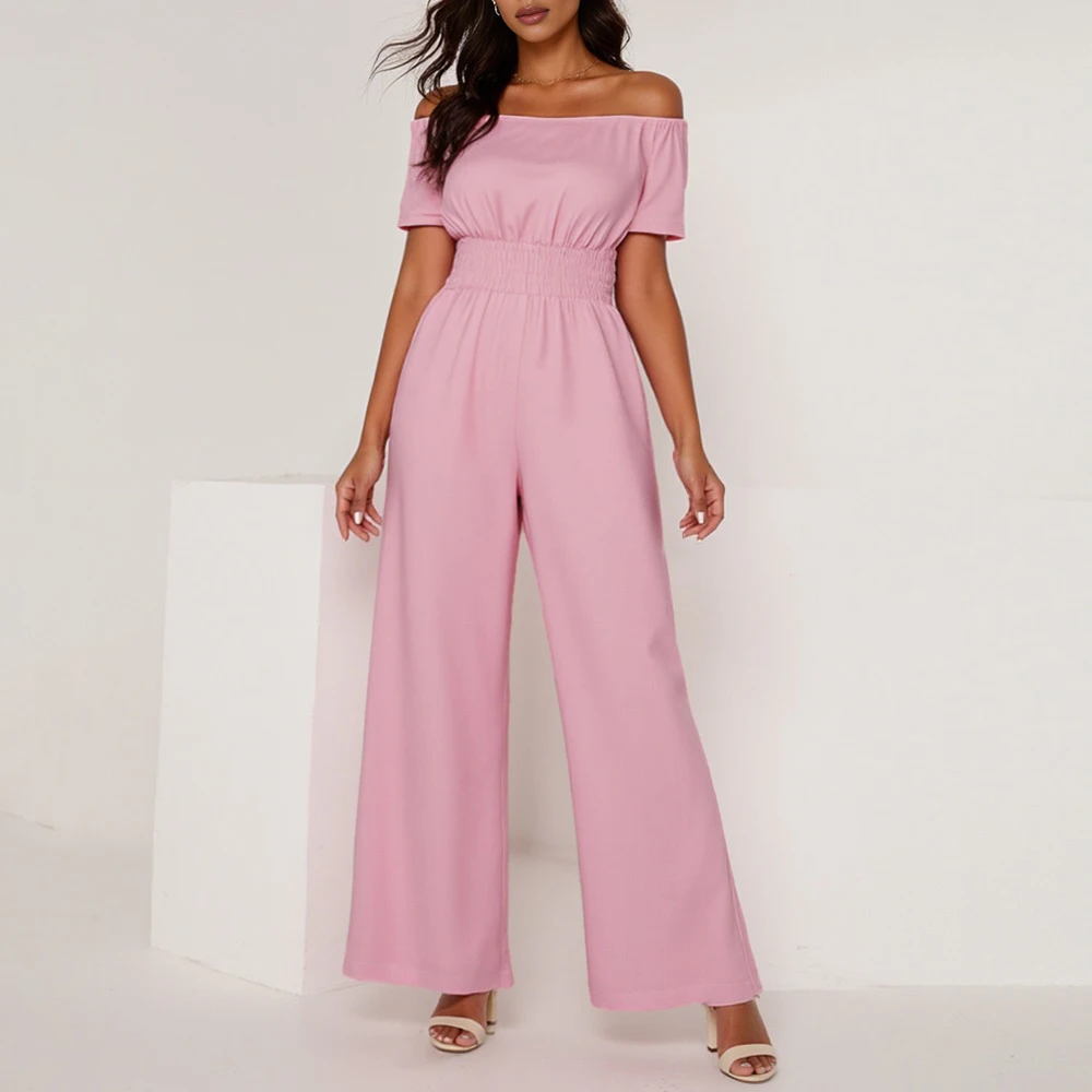 

Mia Muse женские комбинезоны осенние повседневные модные однотонные комбинезоны без бретелек с короткими рукавами и открытыми плечами брюки полной длины комбинезоны