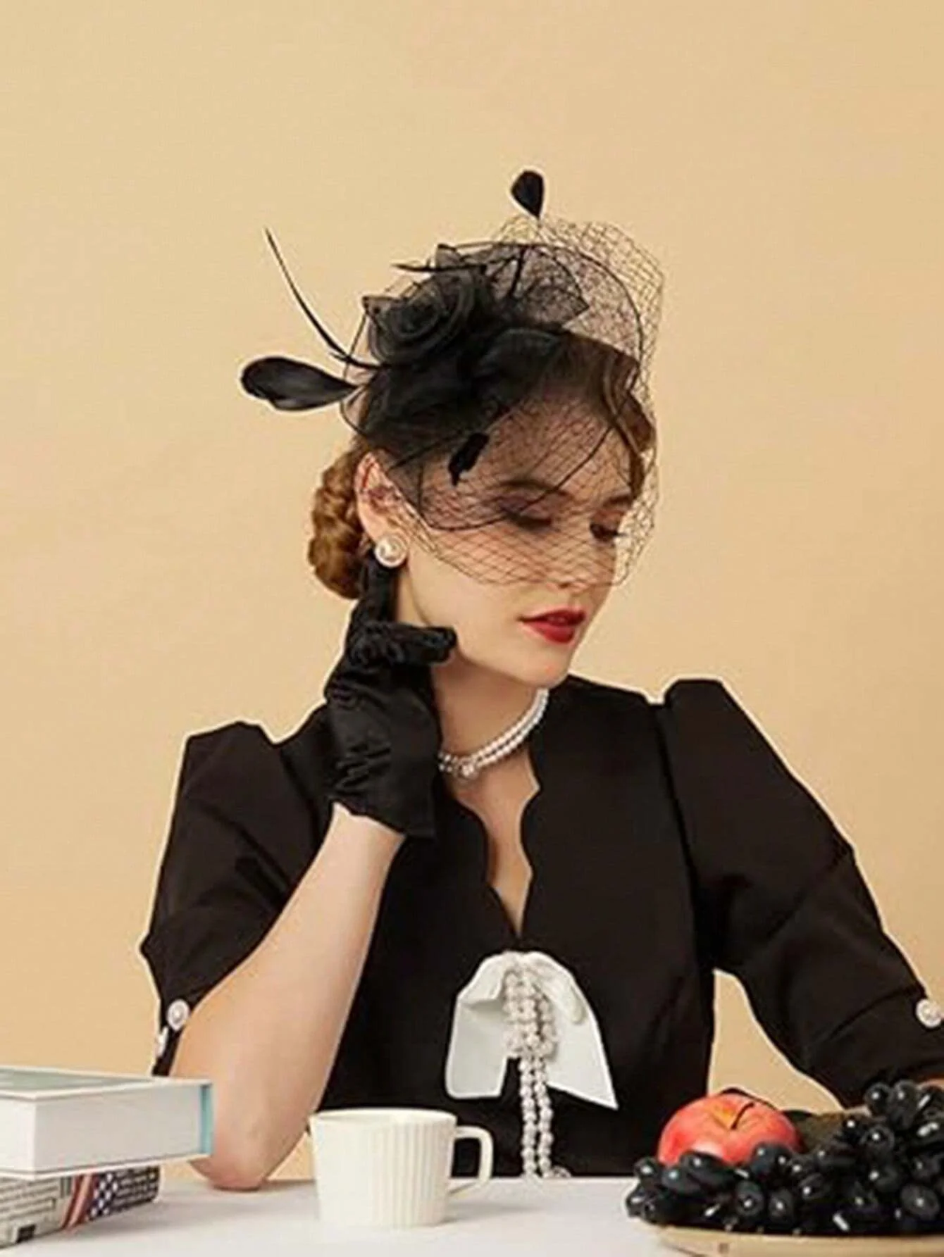 Fascinators Hats 20s 50s Hat Pillbox Hat Tea Party Headwear With Veil For Girls And Women,Christmas Accessories