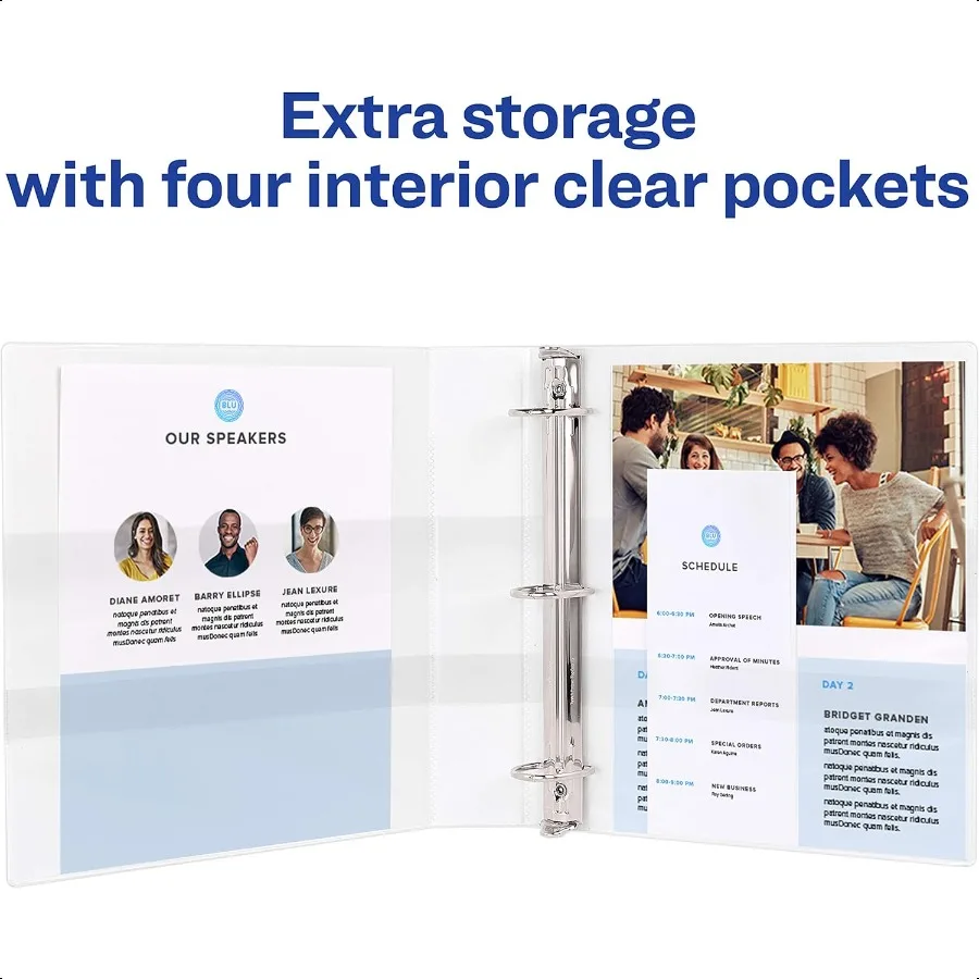 Economy View 3 Ring Binders Homeschool plies Home Organization 1 Round Rings 4 Black Binders 05710