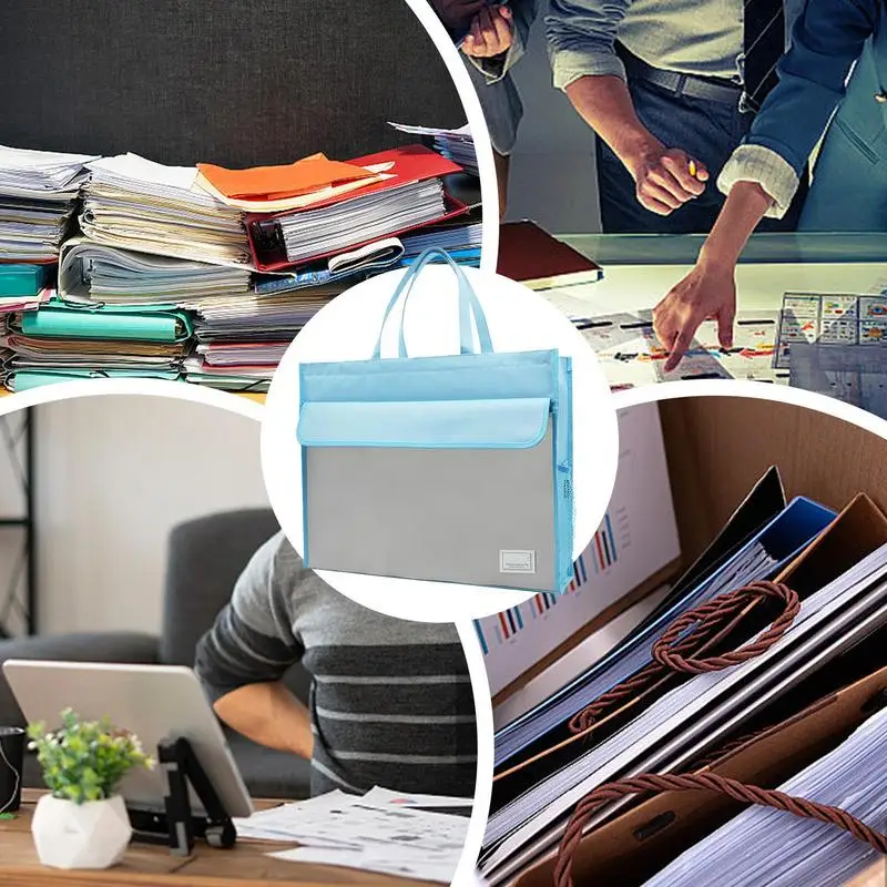 Document Bag Tote Document Pouch File Bag With Handle Large Capacity Portable Document Storage Handbag For Documents Maps News