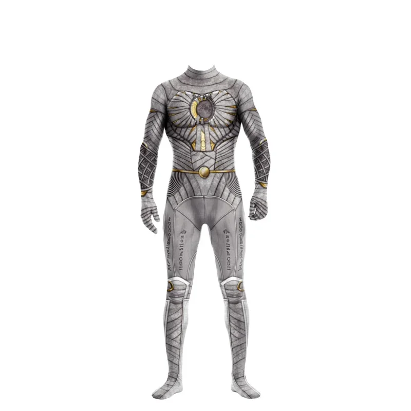 A Halloween Zawaland Moon Knight Cosplay Costumes 3D Print Marc Spector Male Zentai Bodysuit Party Jumpsuits