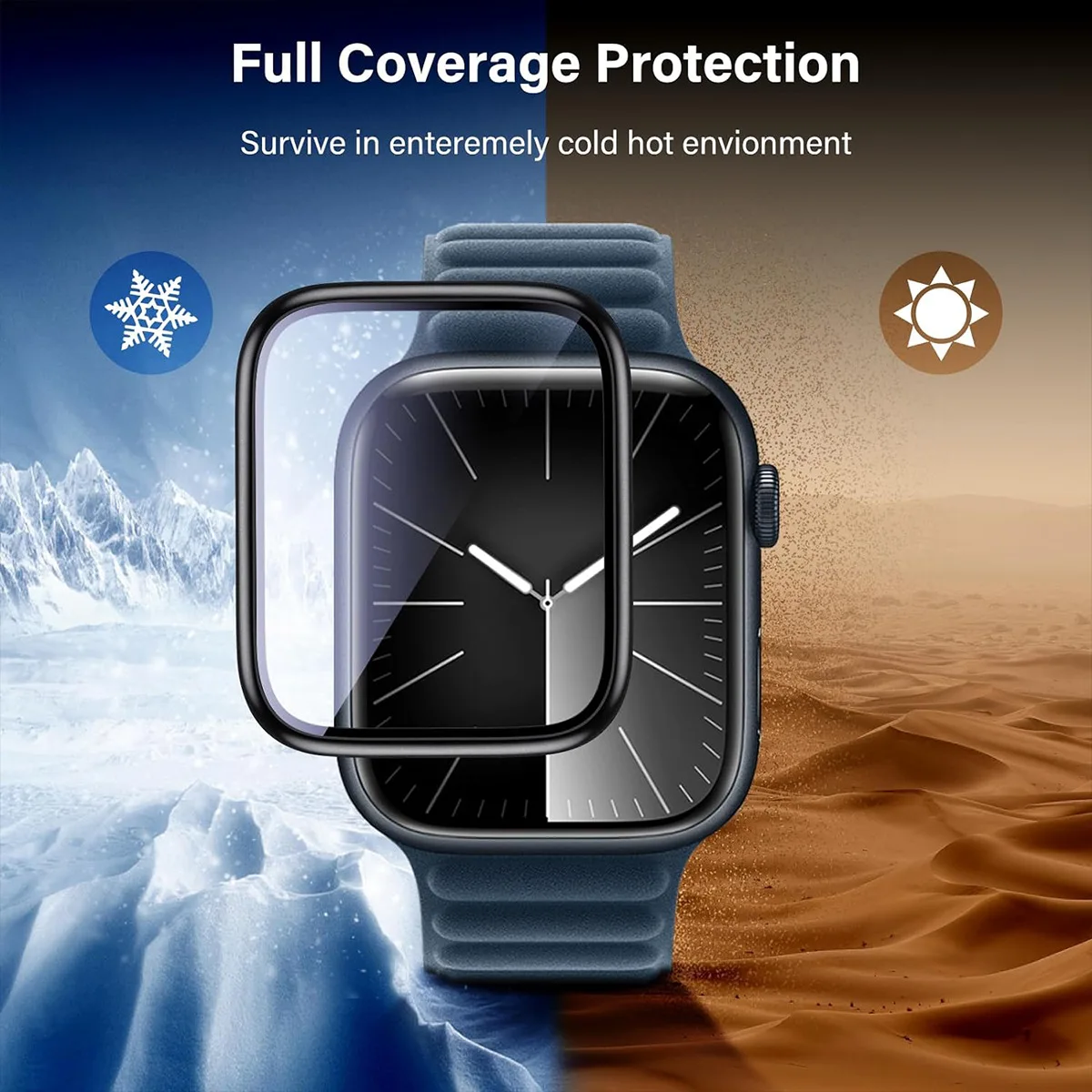 Tempered Glass Metal Bumper for Apple Watch 9 SE 8 7 6 5 4 Cover for iWatch Series 45mm 41mm 40mm 44mm Screen Protector Frame