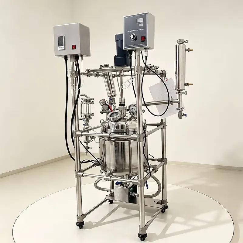 for Yuhua 1-500L Lab Stainless Steel Jacketed Reactor Mixer with Heating and Circulation Pump OEM ODM