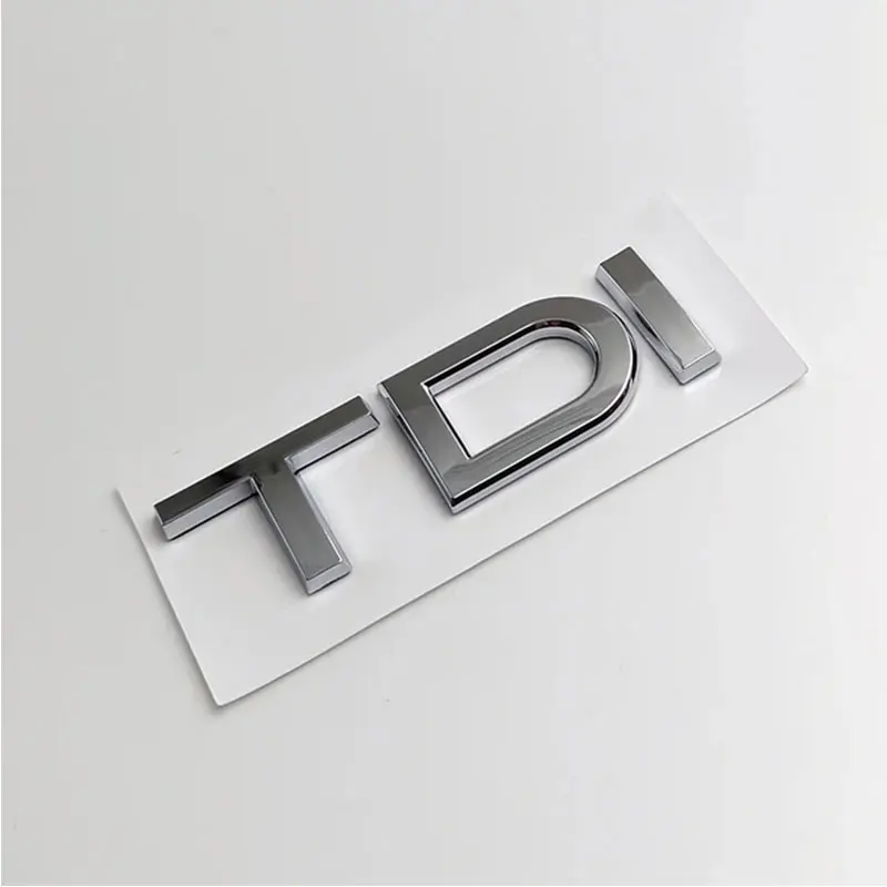ثلاثية الأبعاد ABS رسائل شعار TFSI TDI سيارة الخلفي الجذع ملصق شعار شارة الشارات ل A3 A4 A5 A6 A7 A8 Q2 Q3 Q5 Q7 اكسسوارات #4