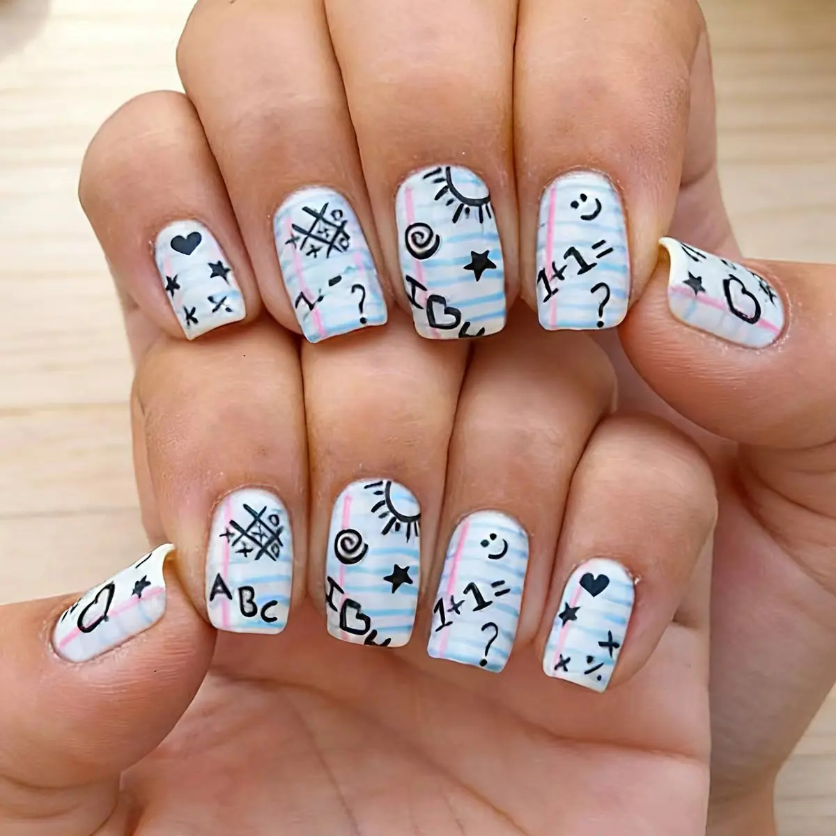 

24PC European and American Fashion Short square colored funny Wearing Armor, Press on Fake Nails, Fake Nail Set, Essential for Nail Art