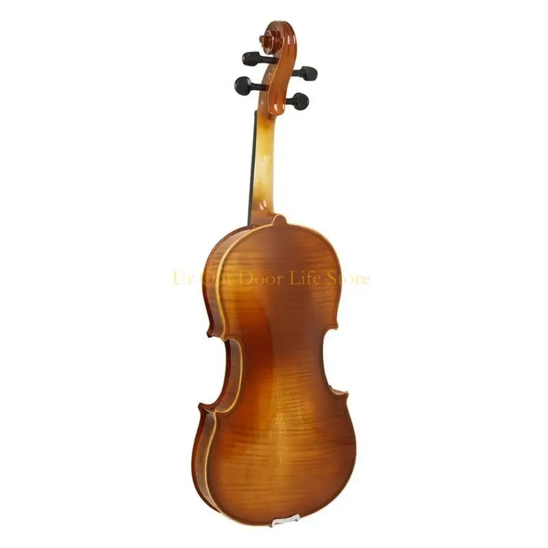 77UF Viola with Carry Case and Bow Set Stringed Instrument for Student Beginners, Natural Color 16 Inch Viola Set