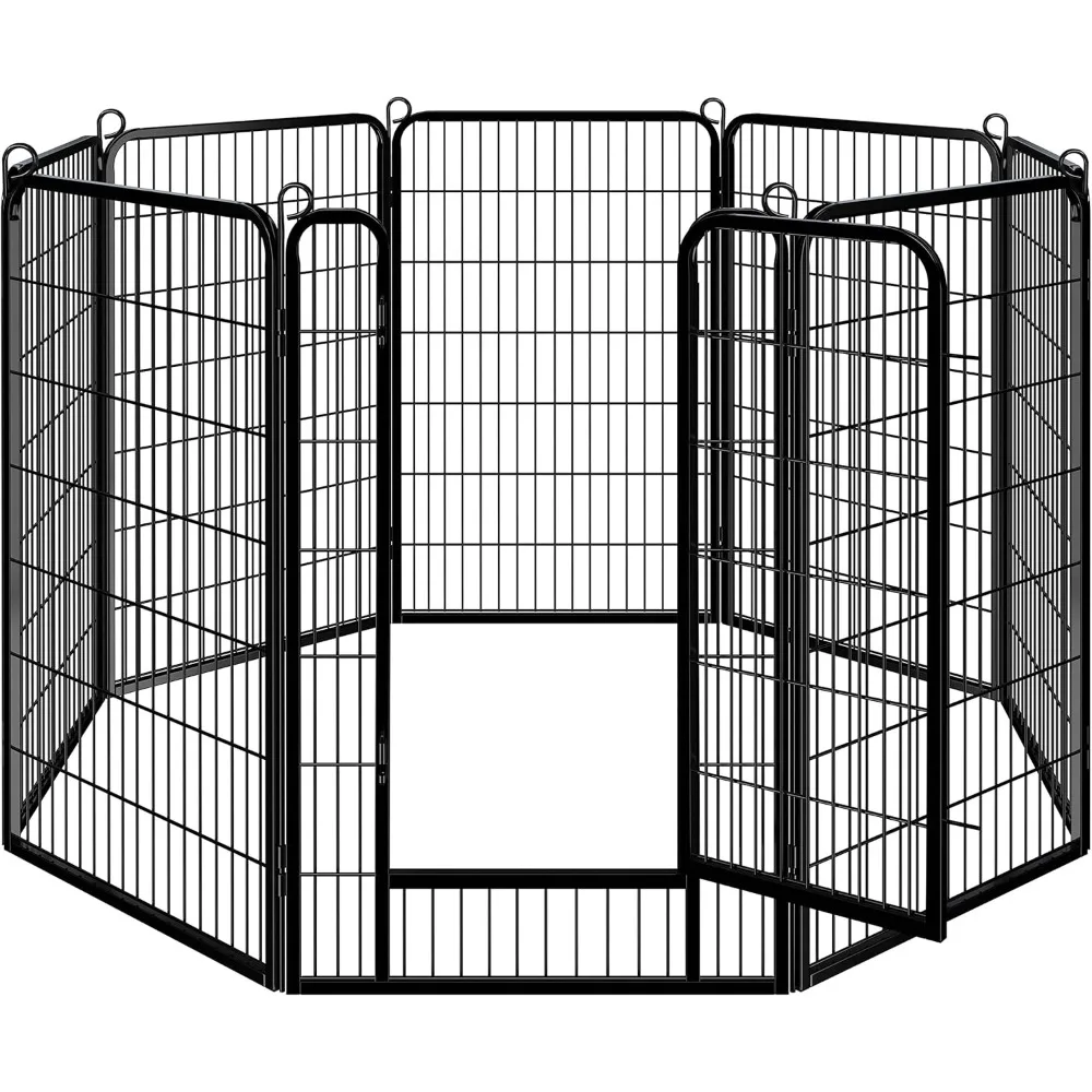 

47" Dog Playpen Outdoor 8 Panel Foldable Pet Fence for Large/Medium/Small Dogs Heavy Duty Exercise Barrier for Garden/Yard/RV