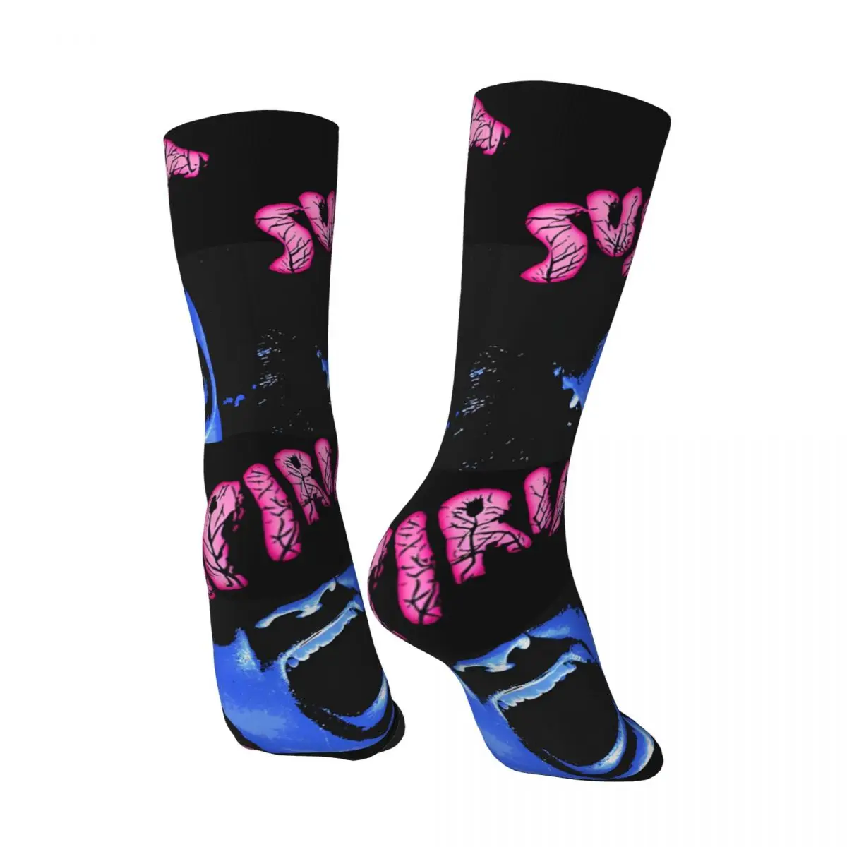 Chaussette de compression amusante en élan pour hommes, Hip Hop, Harajuku, Suspiria, motif imprimé de qualité heureuse, chaussettes d'équipage décontractées pour garçons