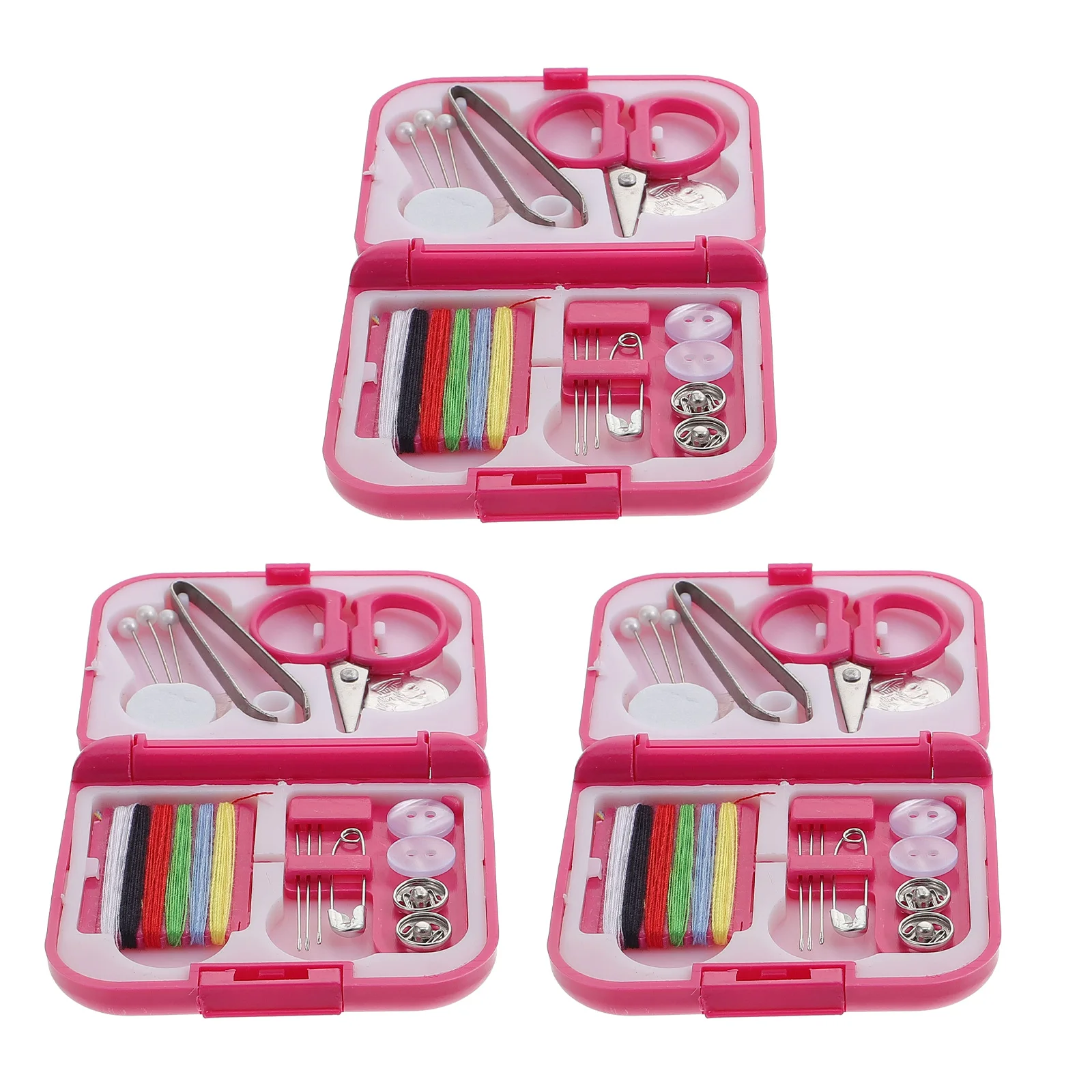 

Sewing Tools 3 Boxes Needle Set Hand Thread Mini Portable Needlework Supplies Kits Household Quilting Sewing Threads