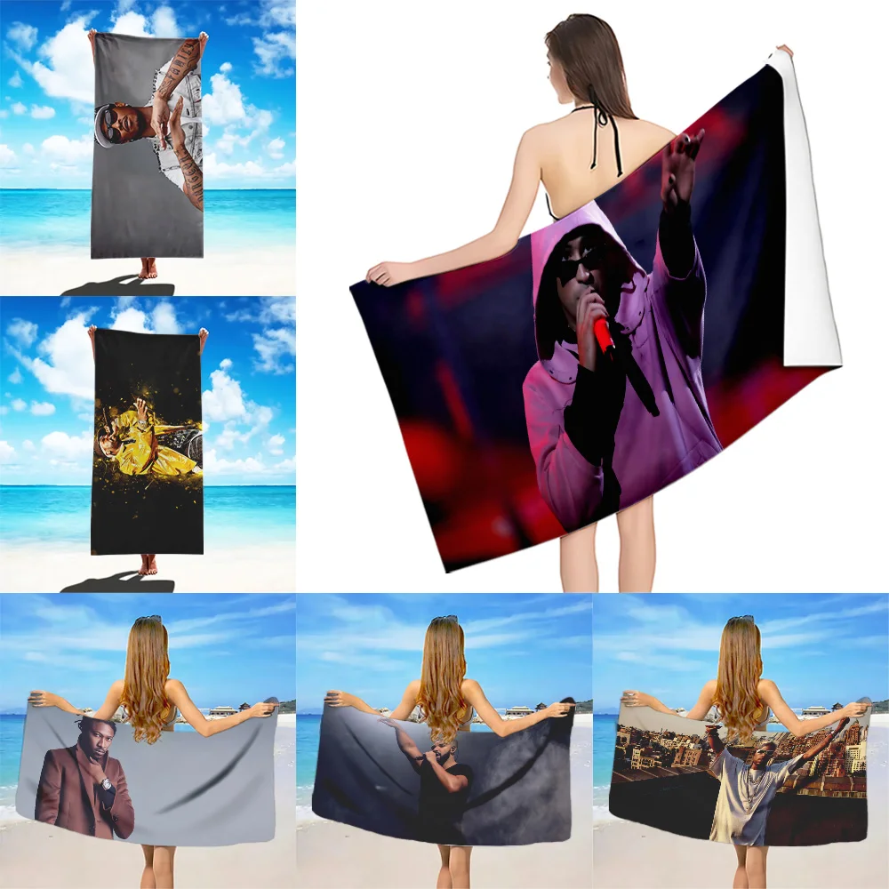 

Musik Rapper Blur Beach Towel Microfiber Sand Free Quick Dry Soft Sandproof Pool Towels Gift for Women Travel Gym Shower Camping