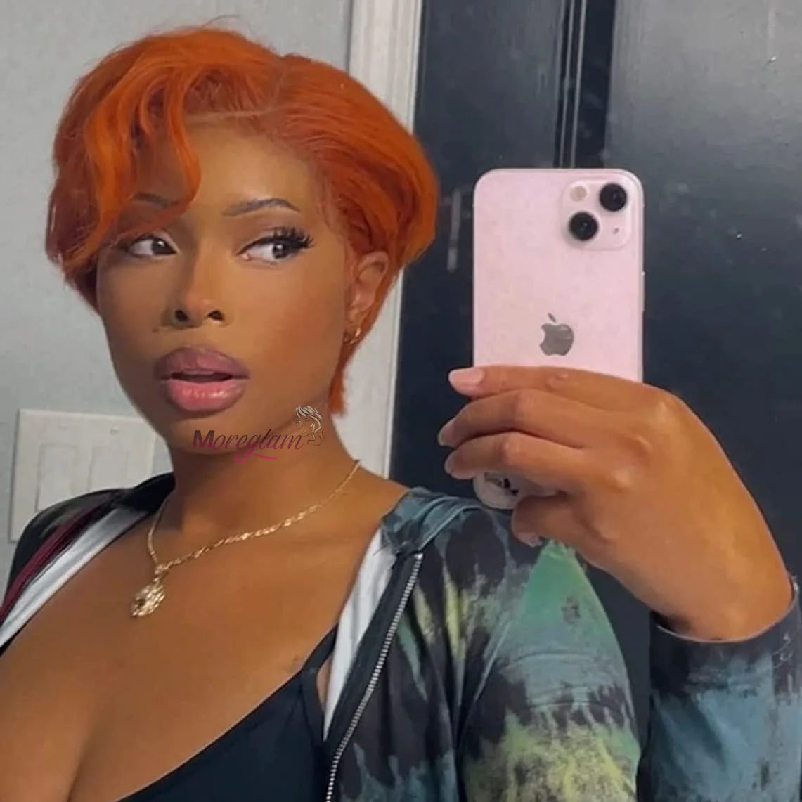 Pixie Cut Wig Lace Human Hair Wigs For Women Straight Short Bob Wig 13x4 Lace Wig Ginger Orange Straight Bob Lace Frontal Wig