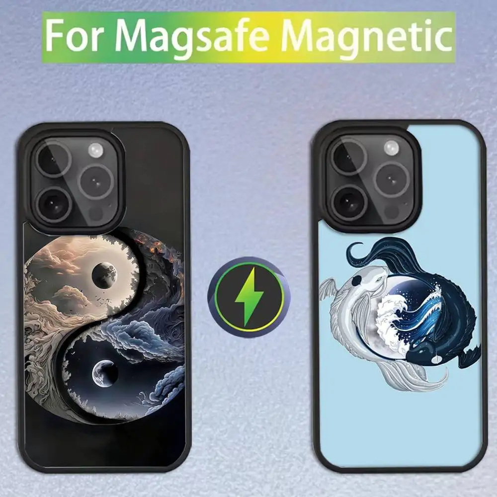 

Koi Fish Yin Yang Art For iPhone 11,12,13,14,15,16,17,Pro,Max,Plus,Mini,SE4,E Phone Case With Magsafe Wireless