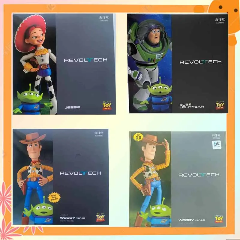 

IN STOCK KAIYODO REVOLTECH Cowboy Cop Anime Figure JESSIS WOODY VER 1.5 Buzz Lightyear Anime Action Figures Toys For Boys