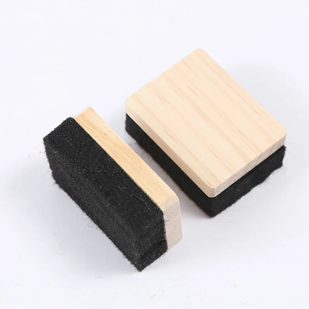 3pcs Blackboard Erasers Wooden Chalkboard Eraser For Blackboards Dry Erase Tool Classroom Office School Use Felt Edge Student