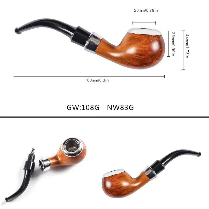 الكلاسيكية الرجعية الدخان التبغ الأنابيب أصحاب التدخين القابلة للتنظيف تقليل القطران المحمولة القابلة لإعادة التدوير الأنابيب الشخصية للتدخين الرجال الهدايا