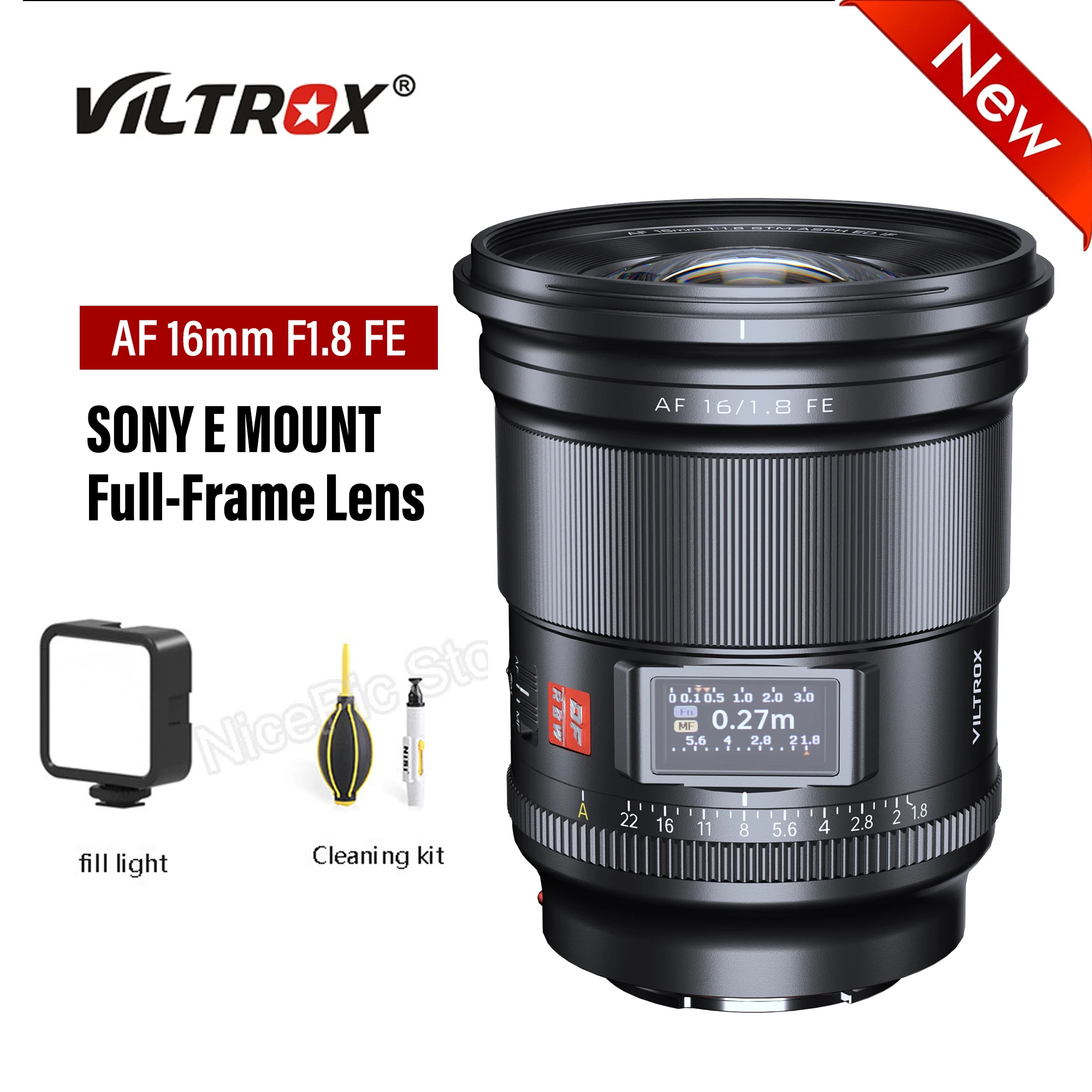 

VILTROX 16mm F1.8 Camera Lens Full Frame Auto Focus Large Aperture Ultra Wide Angle Lens For Nikon Z Sony E ZV-E1 A7RV