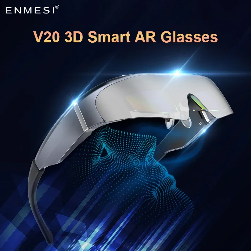 

Умные 3D AR-очки ENMESI V20 4K с максимальным экраном 200 дюймов, VR-гарнитура «все в одном» с двойными FHD Micro-OLED-дисплеями и регулировкой миопии от 0 до -500 для телефонов