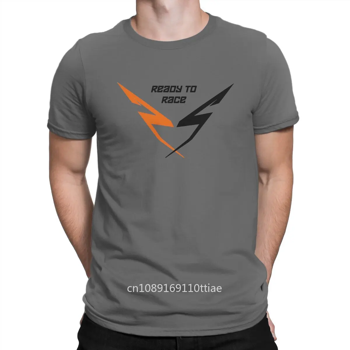 Unique Cool Orange T-Shirts for Men Crewneck Pure Cotton T Shirts Ready To Racing Short Sleeve Tee Shirt New Arrival Clothing