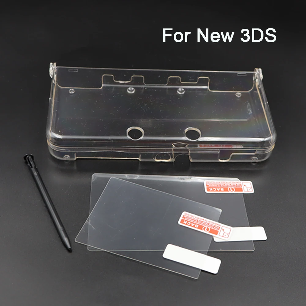 1セットクリアクリスタル保護ケース防塵フィルムスタイラスペンNDSL NDSi XL 2DS 3DS XL New 2DS 3DS XL LLゲーム機シェル用