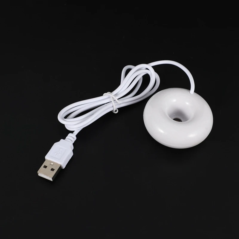 Mini Umidificador Donut Branco Portátil, Purificador de Ar Criativo, Desktop USB Office, Melhores Ofertas, 2X