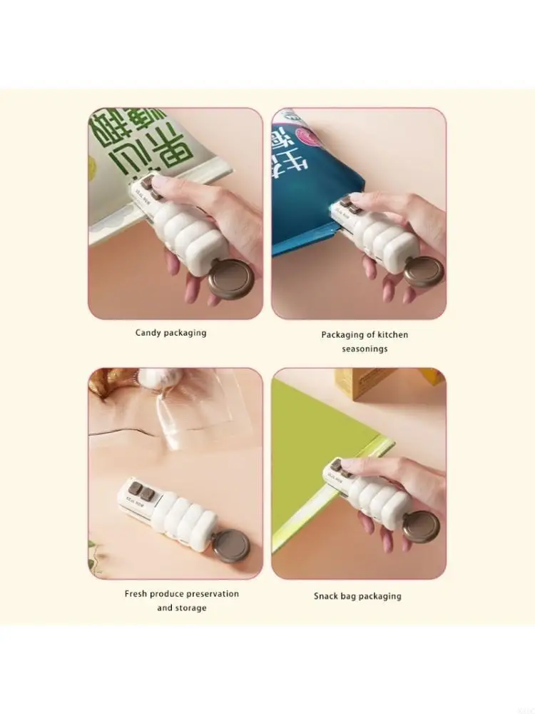 3 in 1 Mini Bag Sealer,Chip Bag Sealer Heat Seal Bottle Opener Bag Resealer X3UC