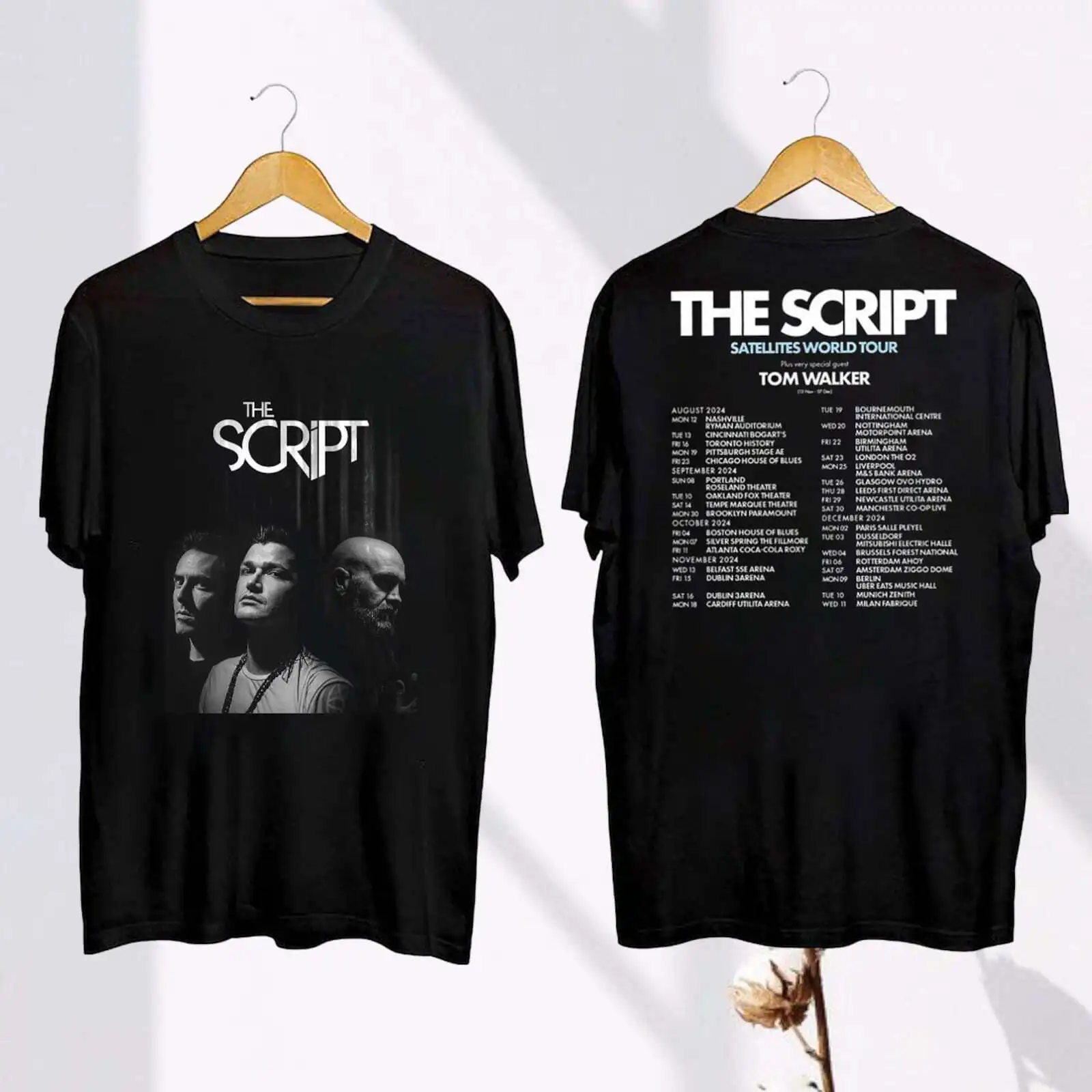 

2024 The Script Satellites World Tour T-Shirt, The Script Band Fan Gift, The Scr