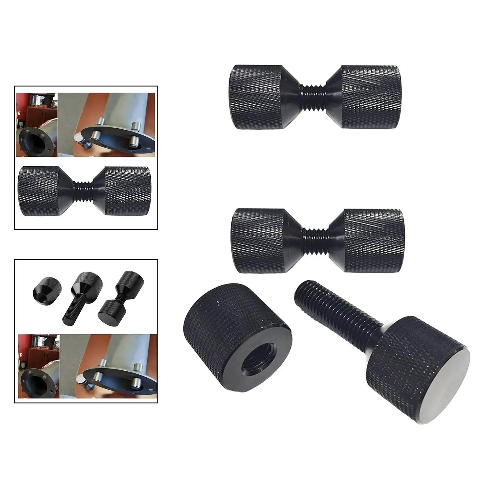 

1-1/8" Two Hole Flange Alignment Pin Set Aluminum with Anodized Oxide Accessories for 1/2" Pipe to 12" Level 150 Flanges