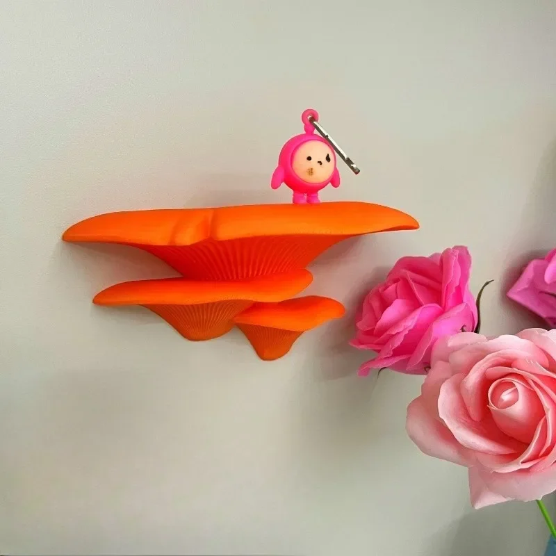 

Exquisite 3D Printed Mushroom Wall Ornament -For Model Toy & Gift, Home Mushroom Rack For Storing & Displaying Small Figurines