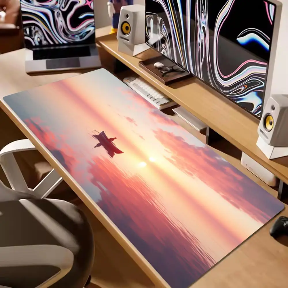 

Rafting on the sea Mouse Pad XL Computer Accessories Office Game Table Mats Rubber Anti-slip Gaming Keyboard Mousepads Desk Pads