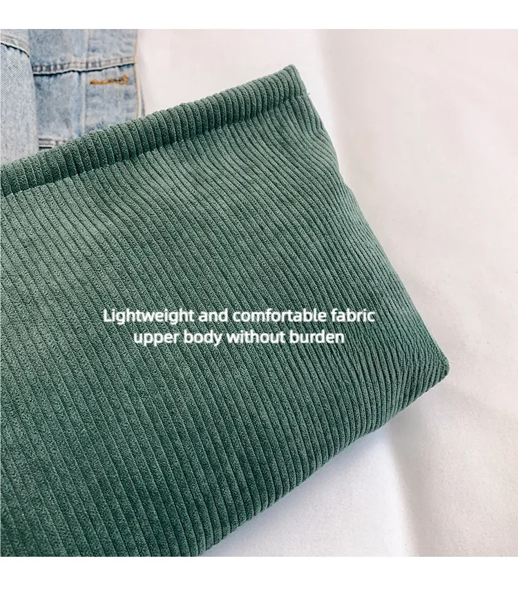 Corduroy Travel Cosmetic Bag Portable Makeup Storage Bag Purses Women Large Capacity Zipper Make Up Organizer Storage Clutch