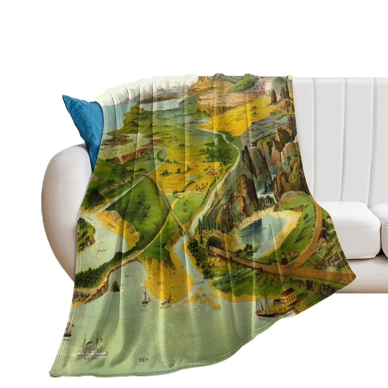 

Geographical Definitions Illustrated, 1893 by Levi Yaggy Throw Blanket for babies Decorative Sofas sofa bed Thins Blankets