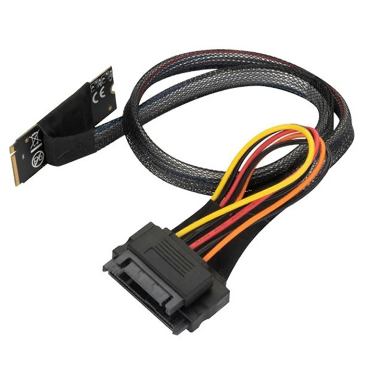 M2TO8639 M.2 M-Key to U.2 SFF-8639 Adapter Cable with SATA 15-Pin Female Connector-Sunrise