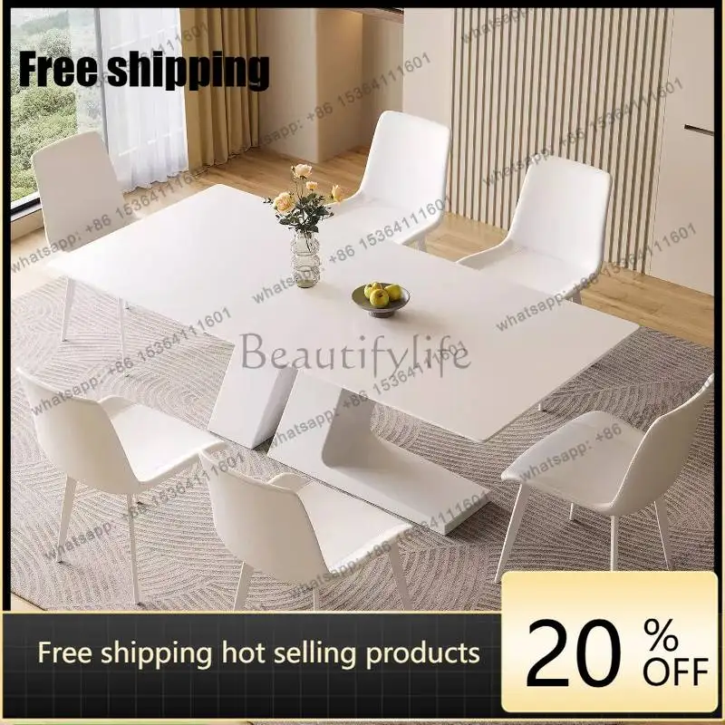 zj.Decorations Base Dining Tables Chairs Space Small Nordic Extending Dining Tables Luxury Expandable Mesas Comedor Furniture Ho